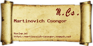 Martinovich Csongor névjegykártya