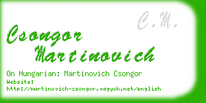 csongor martinovich business card